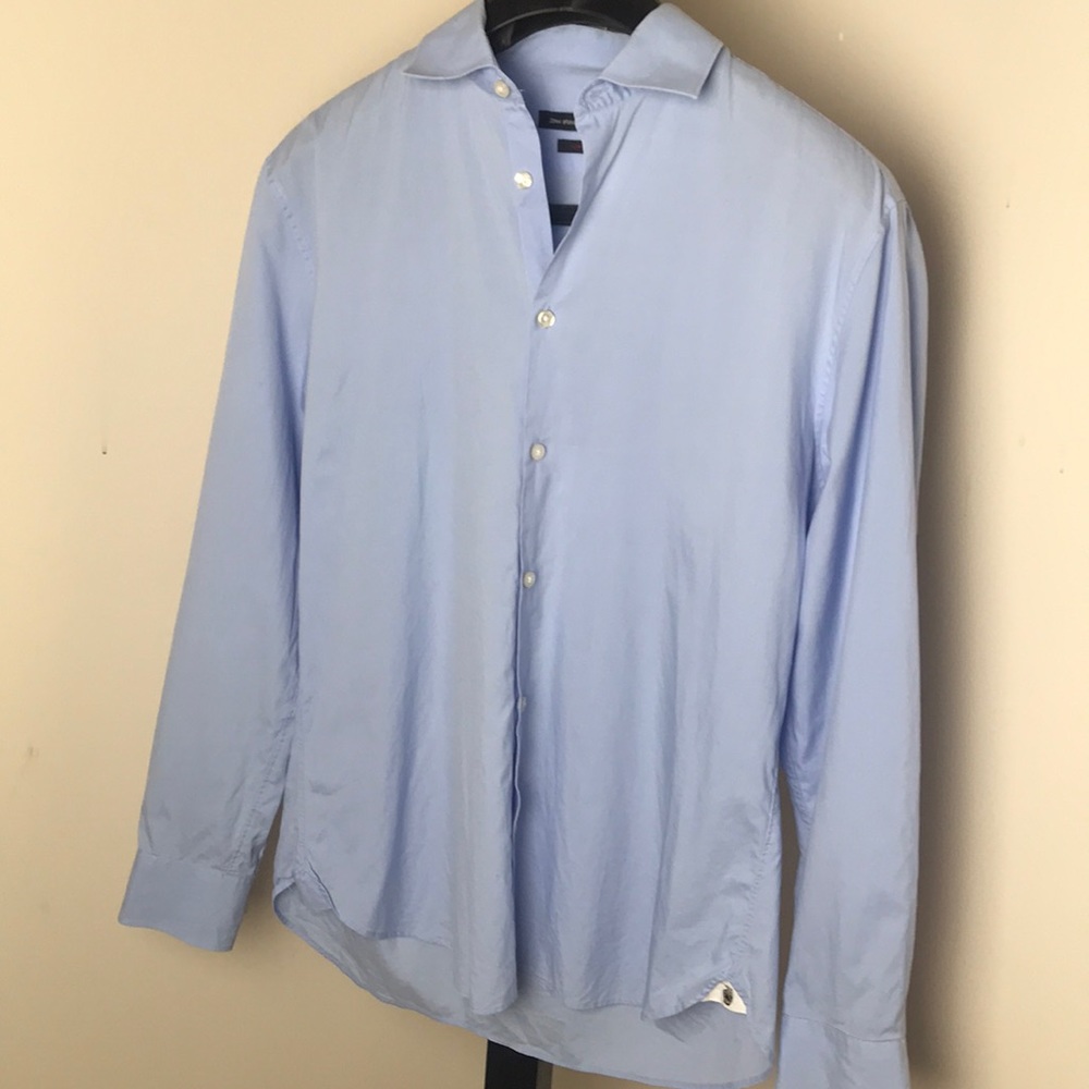 John Varvatos vintage light blue button down